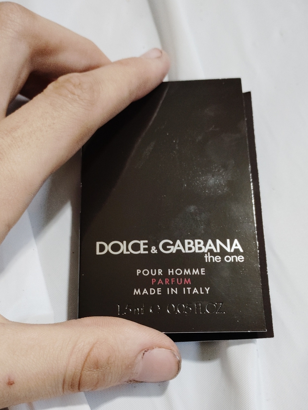 Dolce & Gabbana The One Sample Card - Black with White Text CARD ONLY